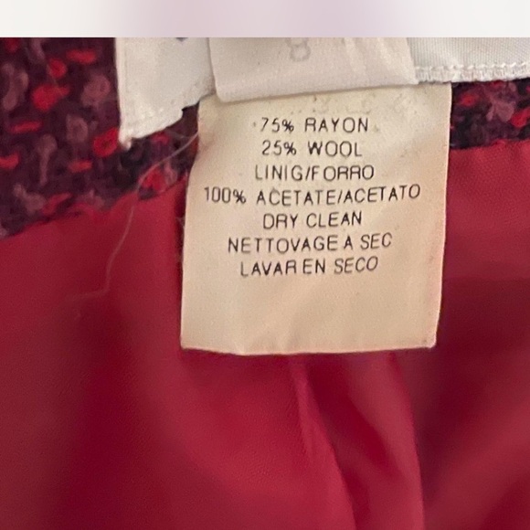 Vintage Courtenay Wool Pink and Black Plaid Blazer Light Academia Preppy Twee - Picture 4 of 6